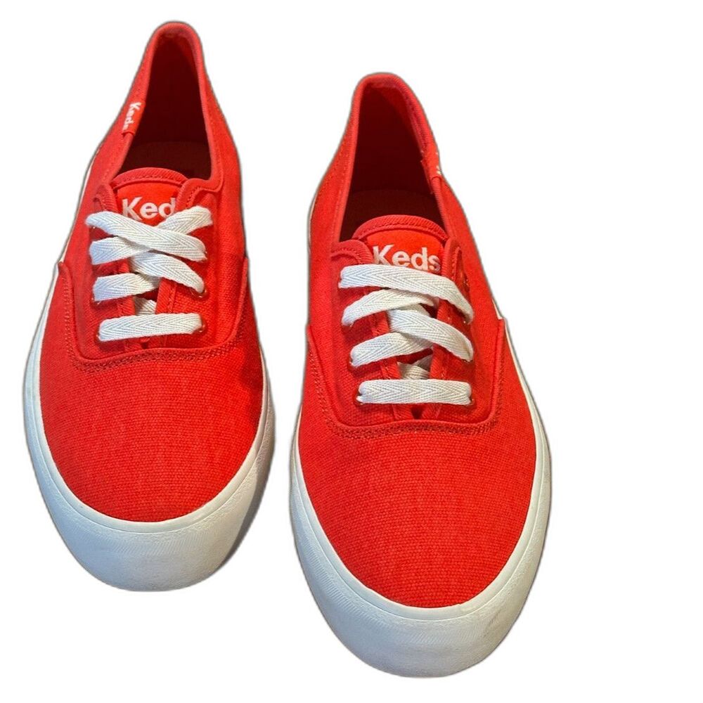 New Keds Champion Red Canvas Sneakers Unisex Women's 7 Men's 5.5 Low Top